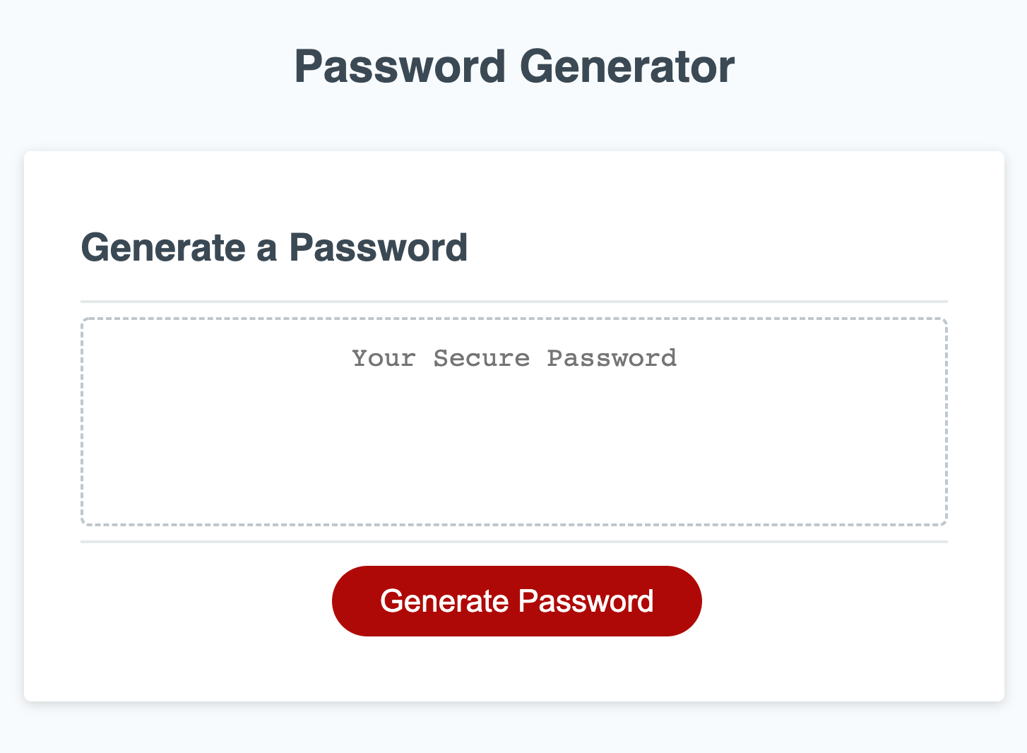 Password Generator