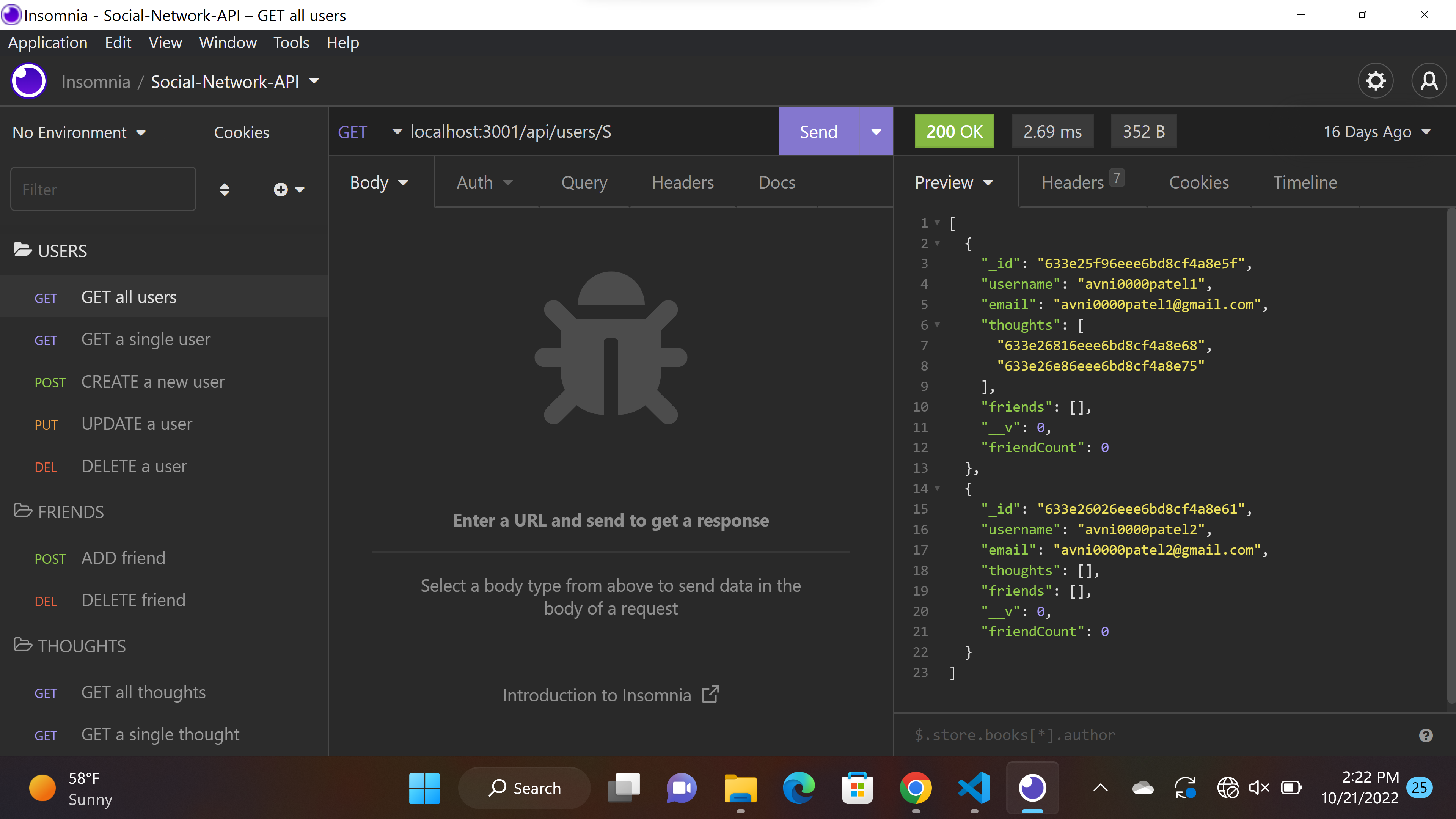 Social Network API